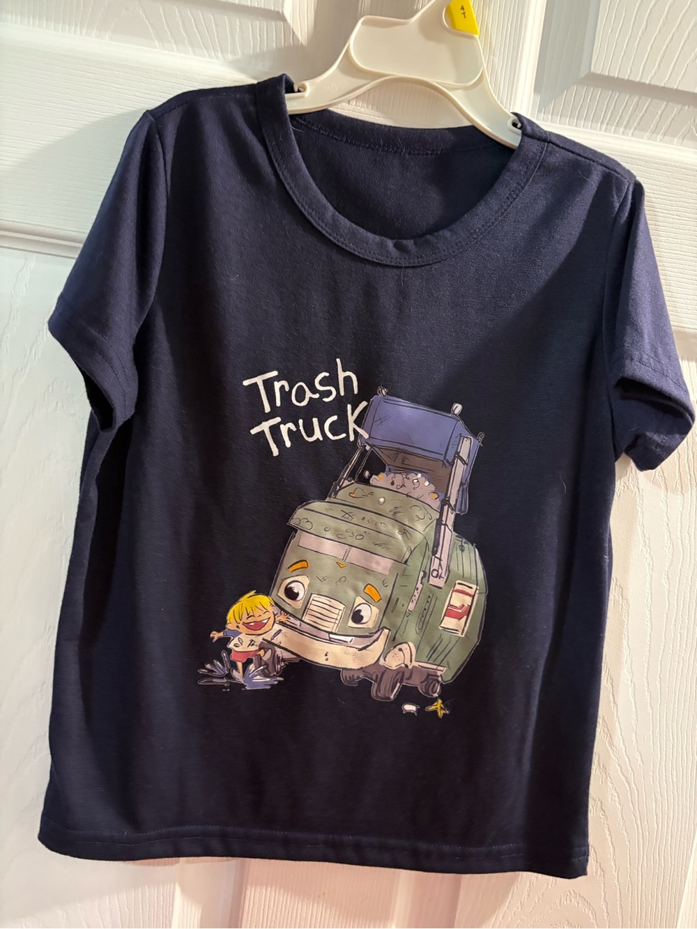 Kids Navy 'Trash Truck' Graphic Tee 4-5t